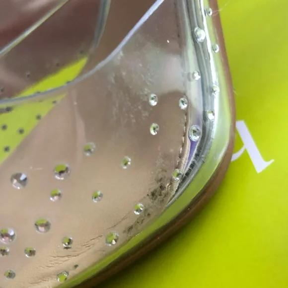 Gianni Bini Clear Rhinestone Studded Heels - Picture 12 of 12